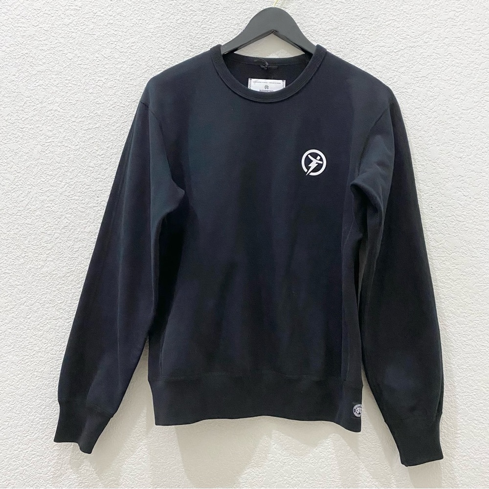 REIGNING CHAMP Trainerize Classic Crewneck Black Sweathirt Men’s Size M